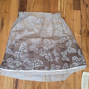 NWT Millenium Brown Butterfly Skirt